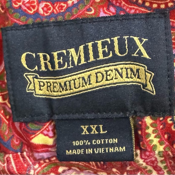 Men’s Cremieux button down casual shirt. Paisley. Bx 16 - Picture 2 of 4